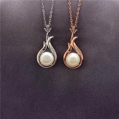 China Clavicle Choker Natural Pearl Necklace Pendant Necklace 18K Gold Silver 100% Original Gothic Necklace S925 Real For Mom Birthday Gifts for sale