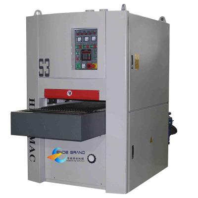 China Heavy Duty Automatic Woodworking Process Sander Giving A Kiss To Double Belt Sander Plywood MDF Soild Sanding Wood Wide Belt Woodworking Machine for sale