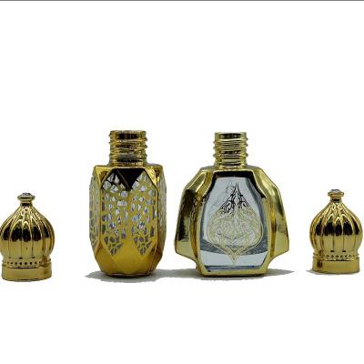 China Eco-friendly Recyclable Wholesale Custom 5ml Perfume Glass Bottle Gold Plating Transparency Ball Bearing Ornamental Bottle for sale