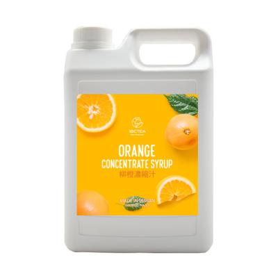 China Normal High Quality Plastic Bottle Orange Syrup 2.5KG Fruit Syrup Concentrate for sale