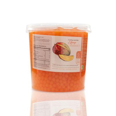 China Natural Bulk Taiwan Bubble Tea Colorful Delicious Mango Coating Juice Jelly for sale