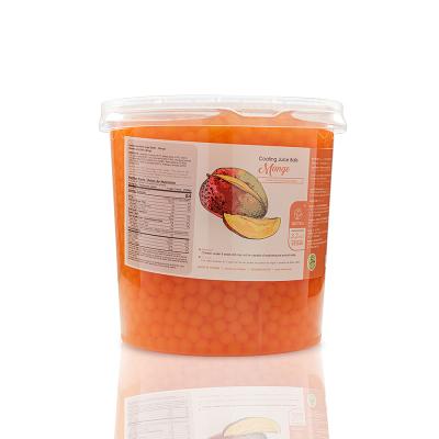 China Wholesale Natural Fruit Taste Low Calorie Mango Jelly Juice Balls For Bubble Tea for sale