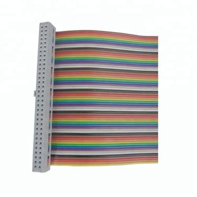 China Audio Device 64 Pin Connector IDC Rainbow Flat Ribbon Cable for sale