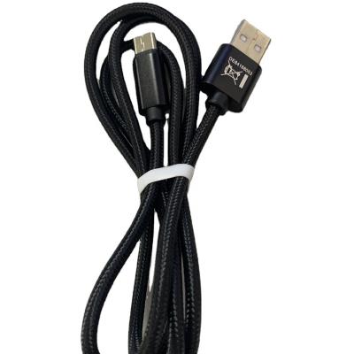 China Support Charging 1m Black Nylon Pigtail USB A Male To Micro USB Cable for sale