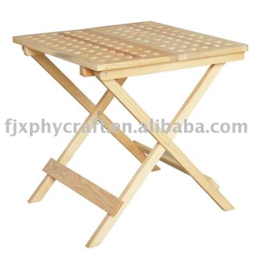 China Solid wood wooden foldable snack table for sale