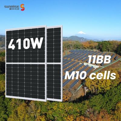 China M10 182mm solar panel PV modules 400w 405w 410w 108cells solar photovoltaic panels for home solar power panel SR-54M410HLPro for sale