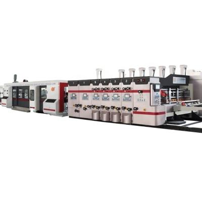 China Home Use Automatic Corrugated Cardboard Flexo Printing And Die Cutting Folding Gluing Machine for sale