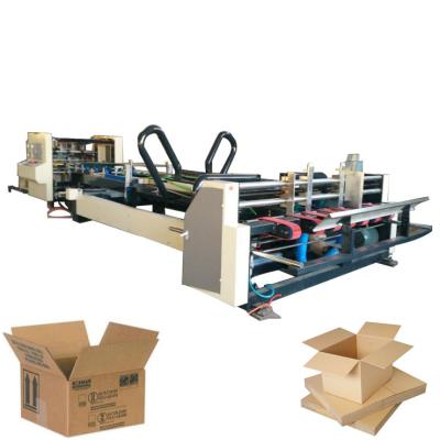 China Automatic Sticky Cardboard Package Cardboard Box Folding Making Machine Gluing Machinery for sale