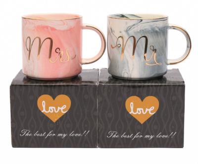 Chine 2018 Gift for Wedding Engagement and Married Couples Anniversary Mr Mrs Ceramic Coffee Mugs à vendre