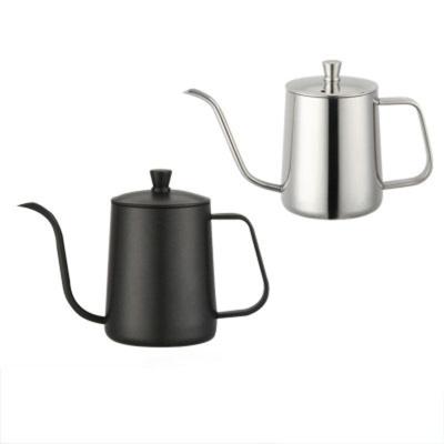 China 20 oz Black Stainless Steel Pour Over Coffee Kettle Te koop