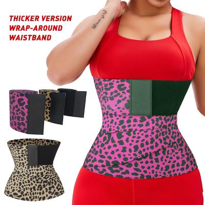 China 2021 New Arrival Breathable Leopard Print Waist Trainer Trimmer For Weight Loss And Sports for sale