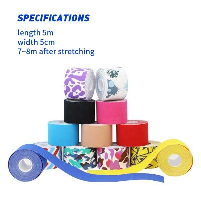 China Factory Breathable Sports Safety Therapy Muscle Physiotherapy Orthopedic Support Cotton Kinesiology Tape for sale