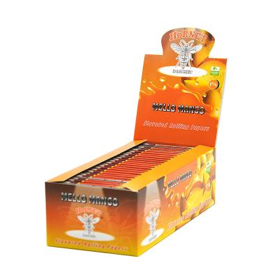 China Mango Flavor Paper Standard Cardboard Cone Hemp Roll Custom Slow Burning Unbleached Paper 78*44mm for sale