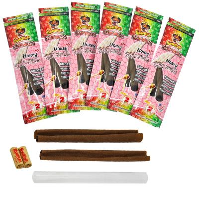 China Disposable Personalized Cigar Paper Cigar Paper Hemp Paper Brown Spun Flavored Design Pre Rolled Cones 107*44mm for sale