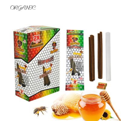 China Custom Paper Honey Organic Cigar Paper Cones Pre Rolled Flavored Cones Brown Hemp 107*44mm for sale