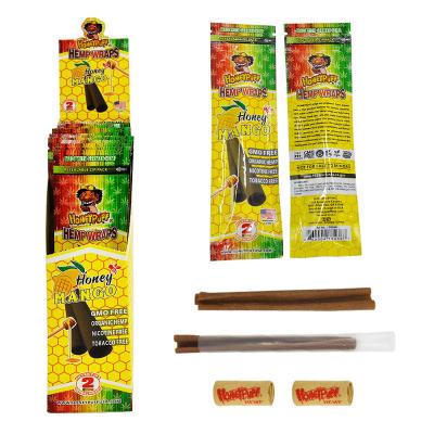 China Mango Cigar Paper Box Packaging Disposable Custom Printed Pre Rolled Flavored Cone Roll 107*44mm for sale