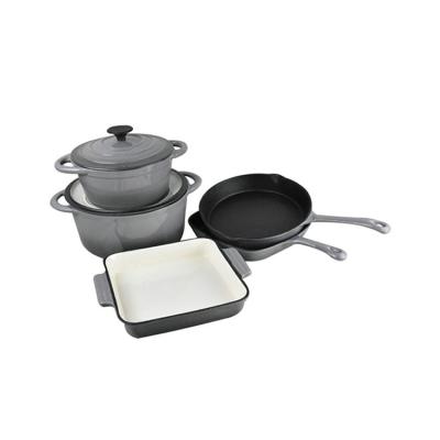 China Good quality sustainable home enamel cast cookware set wholesale china for sale