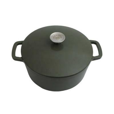 China Sustainable Enamel Cast Iron Cookware Casserole / Pot Matte Color Supplier for sale