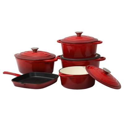 China Sustainable Kitchen Baking Care Set Cookware Nonstick Dishwasher Safe Induction Pot Casserole Fry Pan for sale