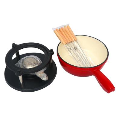 China Viable Wholesale Cheap Price Glazed Pot Fondue Set / Cheese Fondue Melt for sale