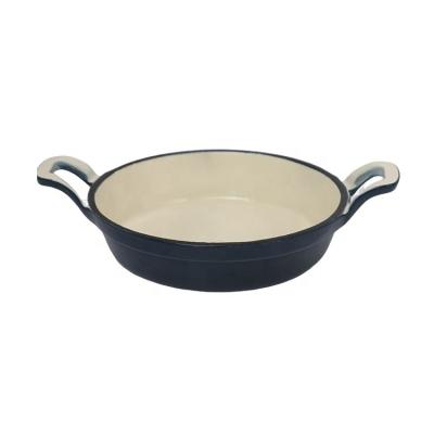 China Restaurant Cast Iron Enamel Frying Egg Pan Viable Non Stick Frying Pan for sale