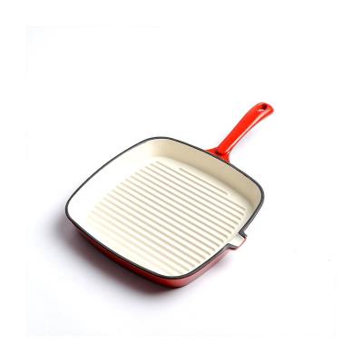 China General Use For Cheapest Gas And Induction Cooker Thicken Nonstick Steak Cooking Grill Pans Square Frying Pan for sale