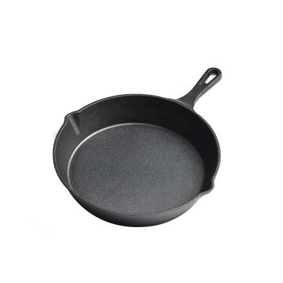 China Viable Wholesale Cheap Price Stick Metal Cast Iron Barbecue Steak Skillet Non Stove for sale