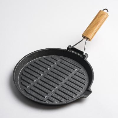 China General Use For Gas Cast Iron Round Stick Skillet And Induction Cooker Non Cooking Pot Skillet for sale