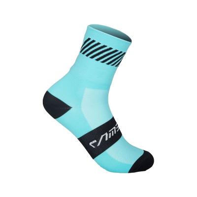 China Breathable Nylon Shaping Black White Blue Breathable Sports Support Long Socks For Men's Running for sale