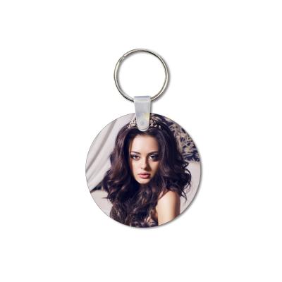 China BEAUTYSUB 1.3mm Blank Double Sided Sublimation Gloss White Metal Key Chain Key Rings Aluminum Key Chain Blanks HD Metal Heat Transfer Printing for sale