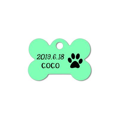 China Hot sale BrightSUB 0.75mm LS-CP002D luster pet sublimation business gift metal tag dog white aluminum photo transfer heat tag for sale