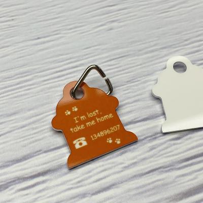 China Business Gift BEAUTYSUB 1.15mm White Single Sided Sublimation Gloss HD Aluminum Pet Tags Sublimatable Metal Dog Tag Heat Transfer Plate for sale