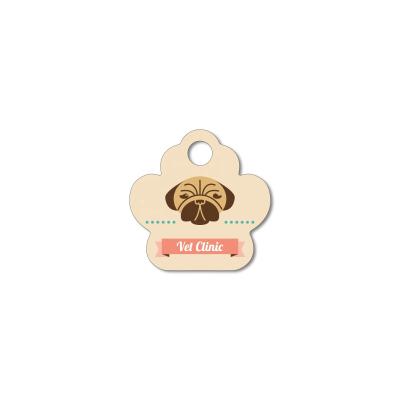 China Business Gift BEAUTYSUB 1.15mm White Single Sided Sublimation Gloss HD Aluminum Pet Tags Glossy Coated Metal Dog Tag Heat Transfer Image for sale