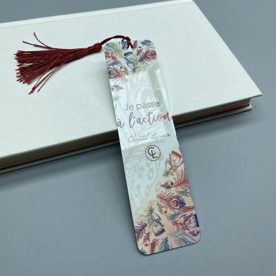 China Gift BEAUTYSUB 1.3mm Gloss Double Sided White Sublimation Business Bookmark HD Aluminum Heat Transfer Printing Picture Bookmark Blanks for sale