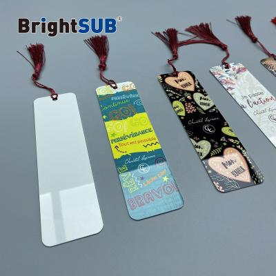 China Business Gift BrightSUB 1.0mm Brushed Silver Sublimation Aluminum Marker Heat Transfer Printing Photo Metal Blanks Coated To Dye Glossy Quality for sale