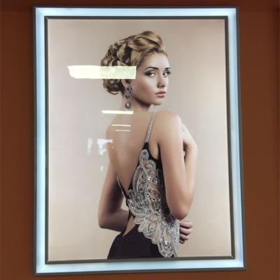 China Custom aluminum frame flash lightbox outdoor high grade high grade indoor brighness indoor wall mounted poster led light box for store for sale