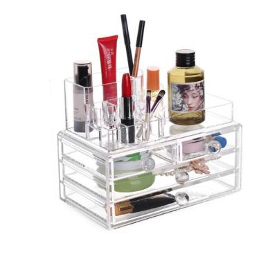 China Customizable Customizable Acrylic Makeup Display Stand Sheet Display Stand Wholesale Cosmetic Good Quality Acrylic Make Up Organizer for sale