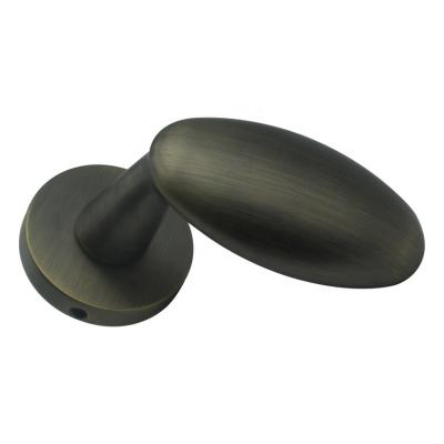 China Modern Wood Interior Door Handle Simple Modern Style Round Handle Black Metal Door Handle for sale