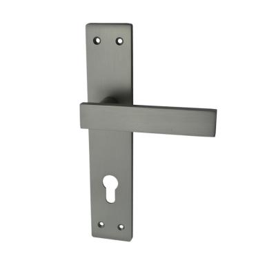 China Metal Zinc Alloy Door Handle Modern Wood Plate Handle Design Door Handle for sale