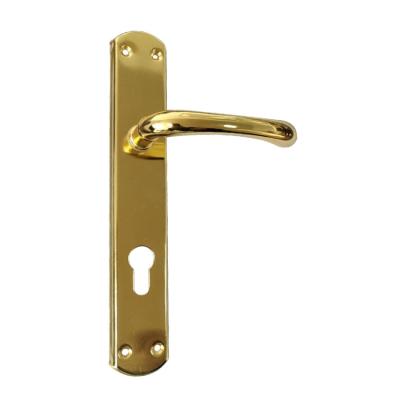 China Modern Aluminum Door Handles With Cheapest Handle Bedroom Iron Plate Steel Door Handle for sale