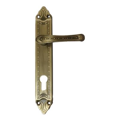 China Modern Gold Handles For Door With Lock Aluminum Door Handle With Steel Iron Plate Metal Handle for sale