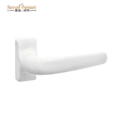 China Customized modern aluminum alloy bedroom white handle for modern interior door alu window fittings for sale