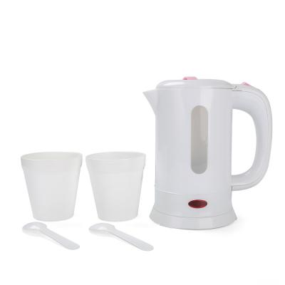 China 360 Degree Low Rotation Kettle 0.5L Kettle Water Heater Mini Electric Tea Kettle With 2 Cups for sale