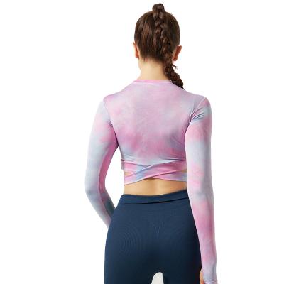 China New Women's Breathable Sports Yoga Top For Running Training, Long Sleeve Lightweight, Breathable And Quick-Drying for sale