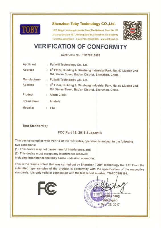 FCC - Shenzhen Fullwill Technology Co., Ltd.