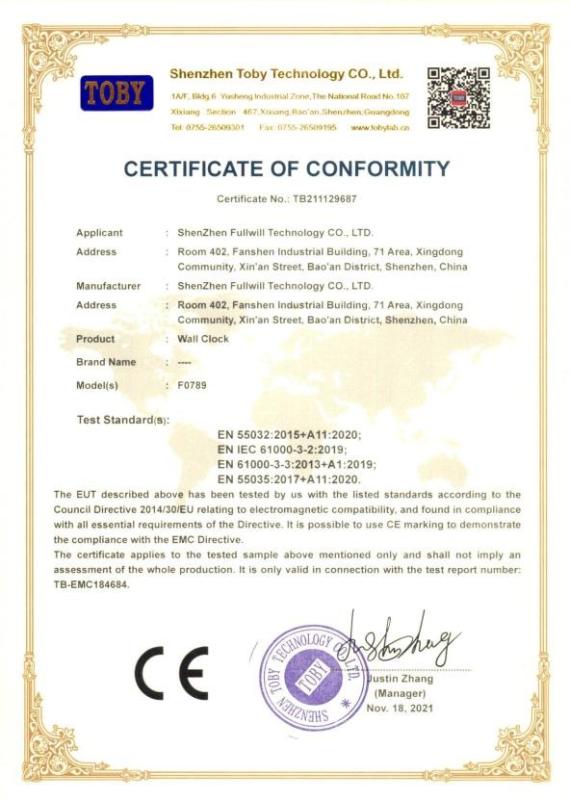 CE - Shenzhen Fullwill Technology Co., Ltd.