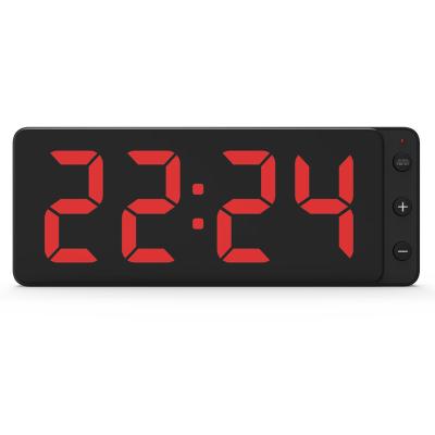 China Antique Style ABS LED Digital Wall Clock with Large Display with Large Digits, Auto-Dimming and 12/24Hr Format, Battery Backup for sale