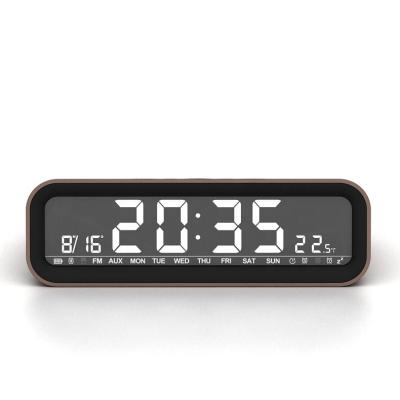 China Unique Newest Large Digital Alarm Clock With FM Radio Humidity And Temperature for sale