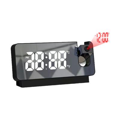 China Smart Calendars Digital Alarm Clock Bedside Projector Clock With Temperature Calendar for sale