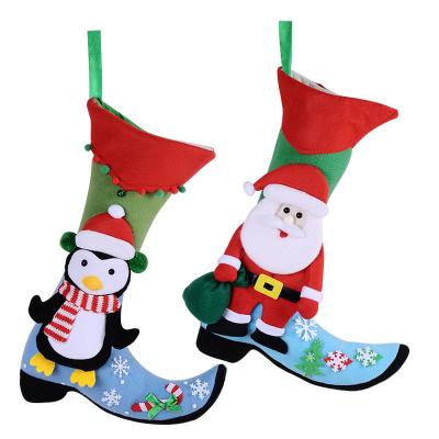 China 3D Assembly/Eco-friendly/Cute/Novelty/Manual/Fancy/Promotional/Customized Customized Christmas Christmas Stocking Penguin Snowman Christmas Stocking Customized Stocking from christmas bulk customer for sale